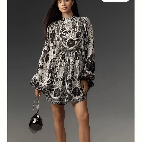 FARM Rio | Dresses | Farm Rio Offwhite Flower Leopards Mini Dress Size Xl  Nwt | Poshmark